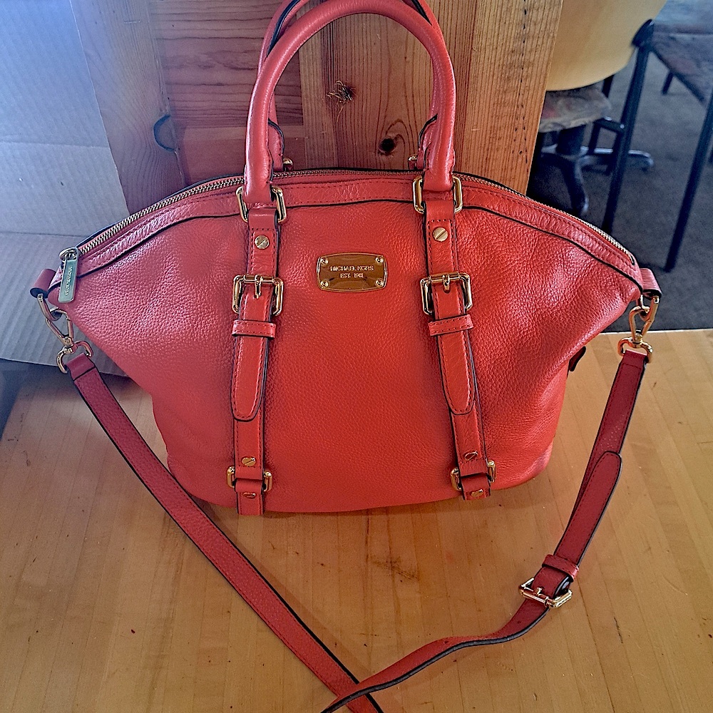 Michael Kors Bright Orange Large Bedford Hobo